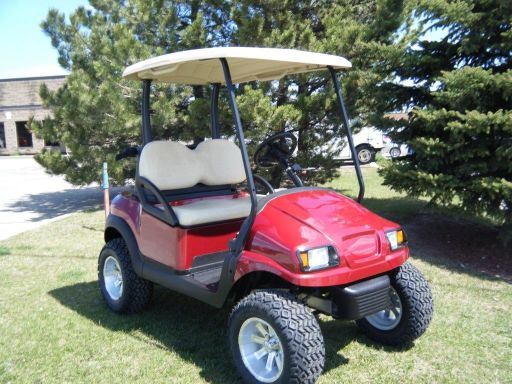 Golf Cart - Club Car Red Lifted